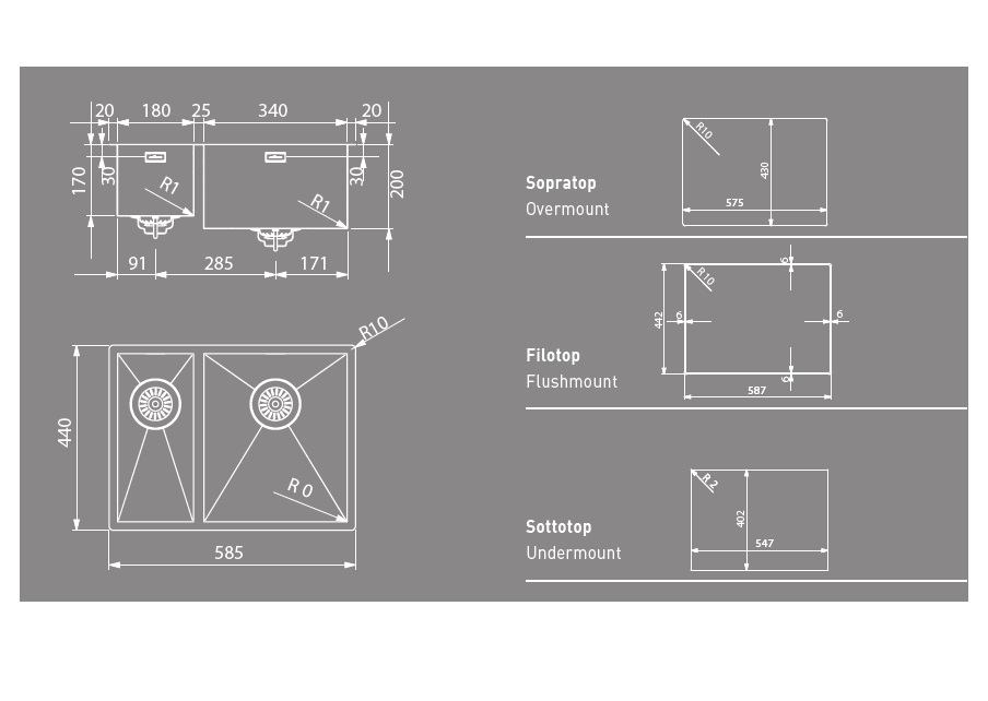 Мойка Artinox Quadra 2V60 из Италии