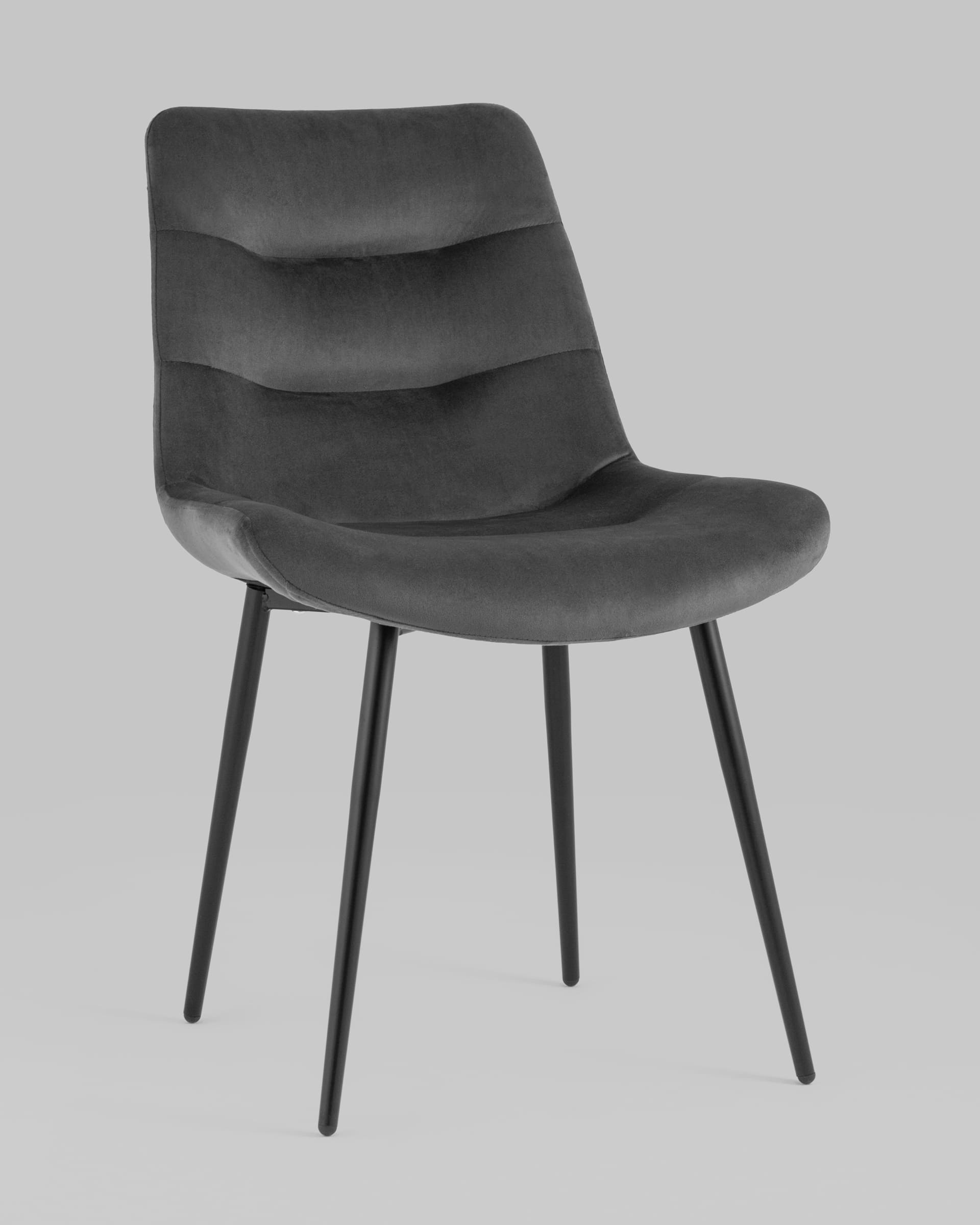 Стул Остин велюр тёмно-серый из Италии