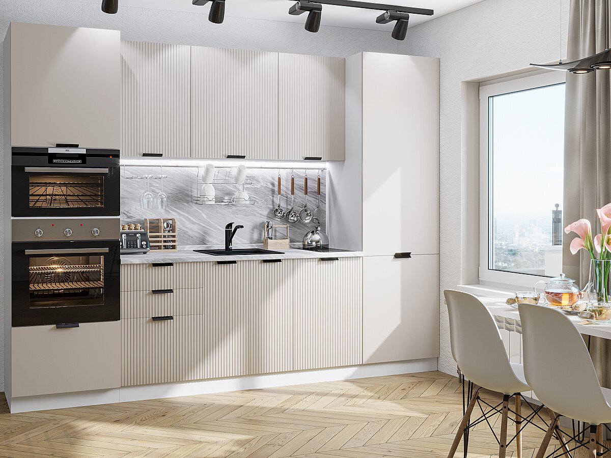 Кухня Евро Лайн-01 2140*2800*600 Агат