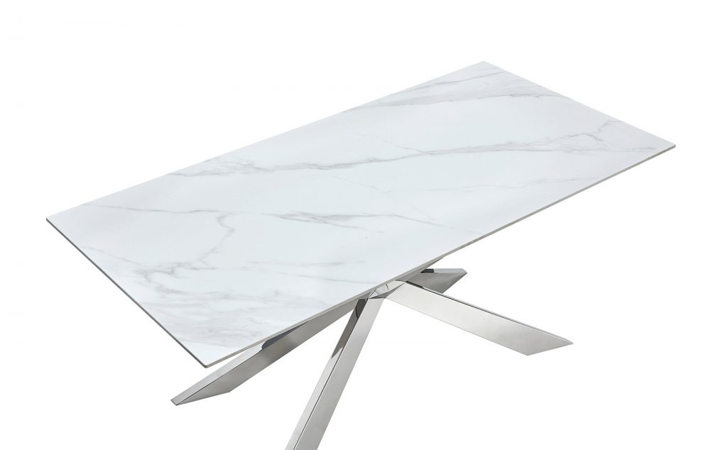 Обеденный стол T088-180 белый камень из Италии