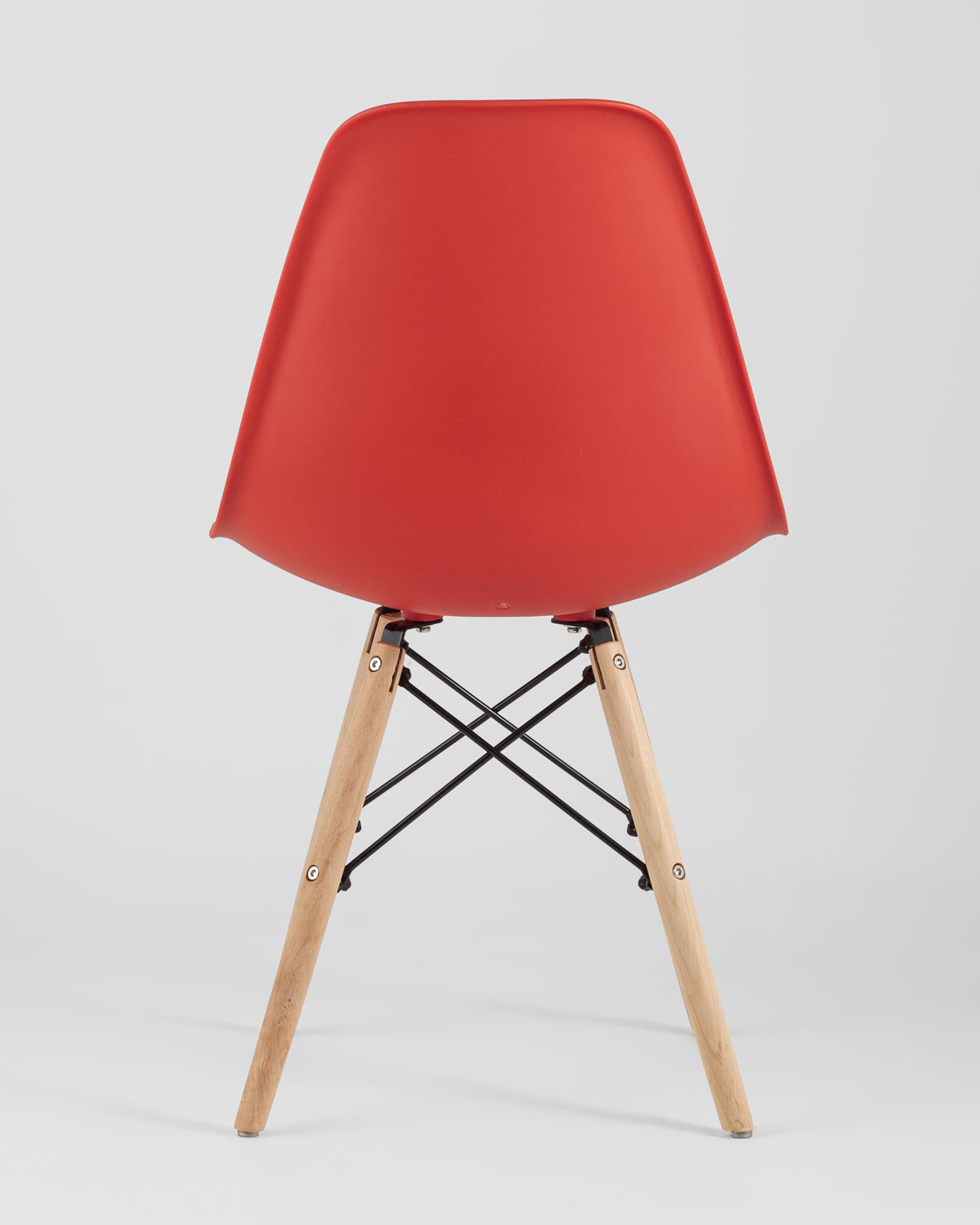 Стул Eames Style DSW красный (разборный каркас) из Италии