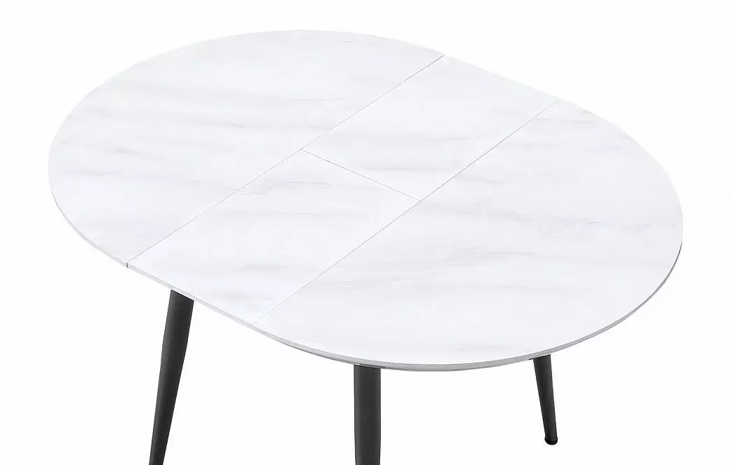 Стол раскладной Leticia 100-130, мраморный рисунок/черный из Италии