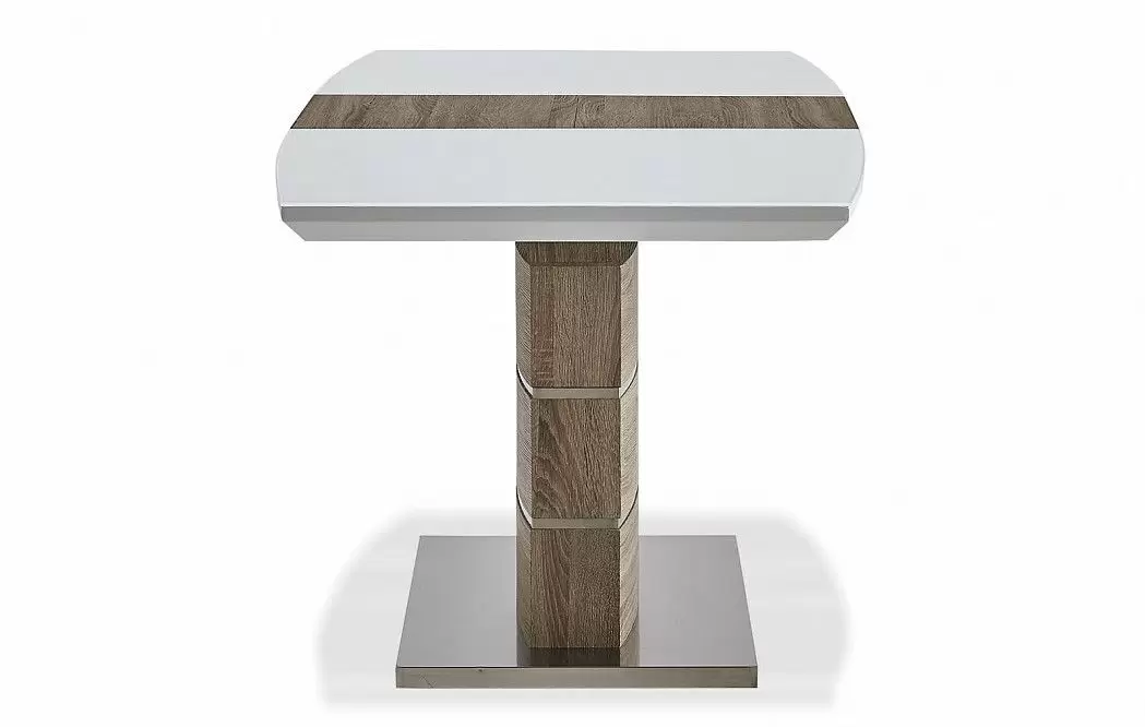 Стол раскладной Arioso Glass (120), белый/дуб из Италии