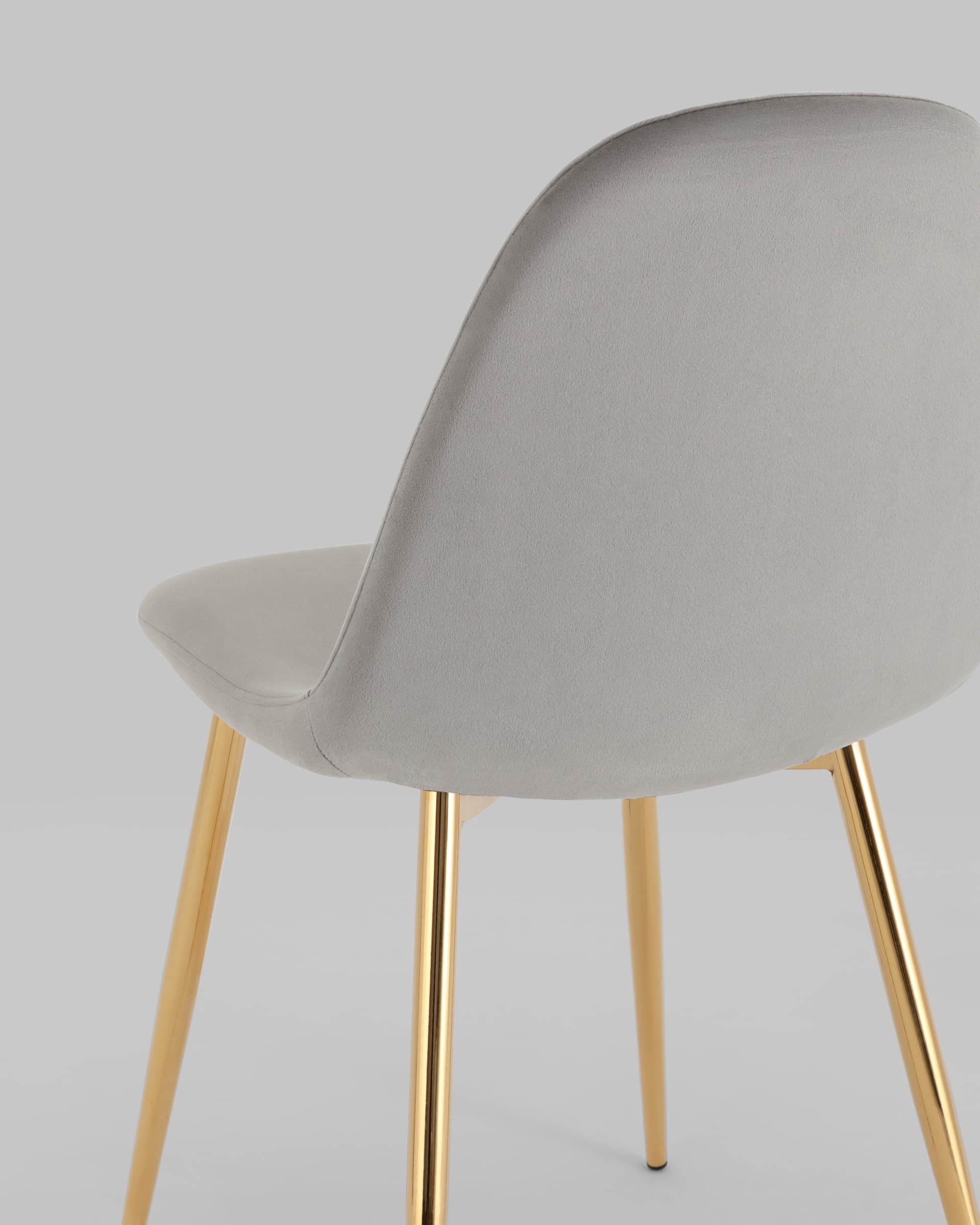 Стул Валенсия SN велюр серый золотые ножки из Италии