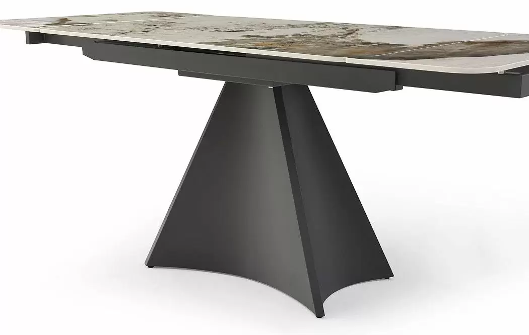 Стол раскладной Granada 120-180, светлая керамика/черный из Италии