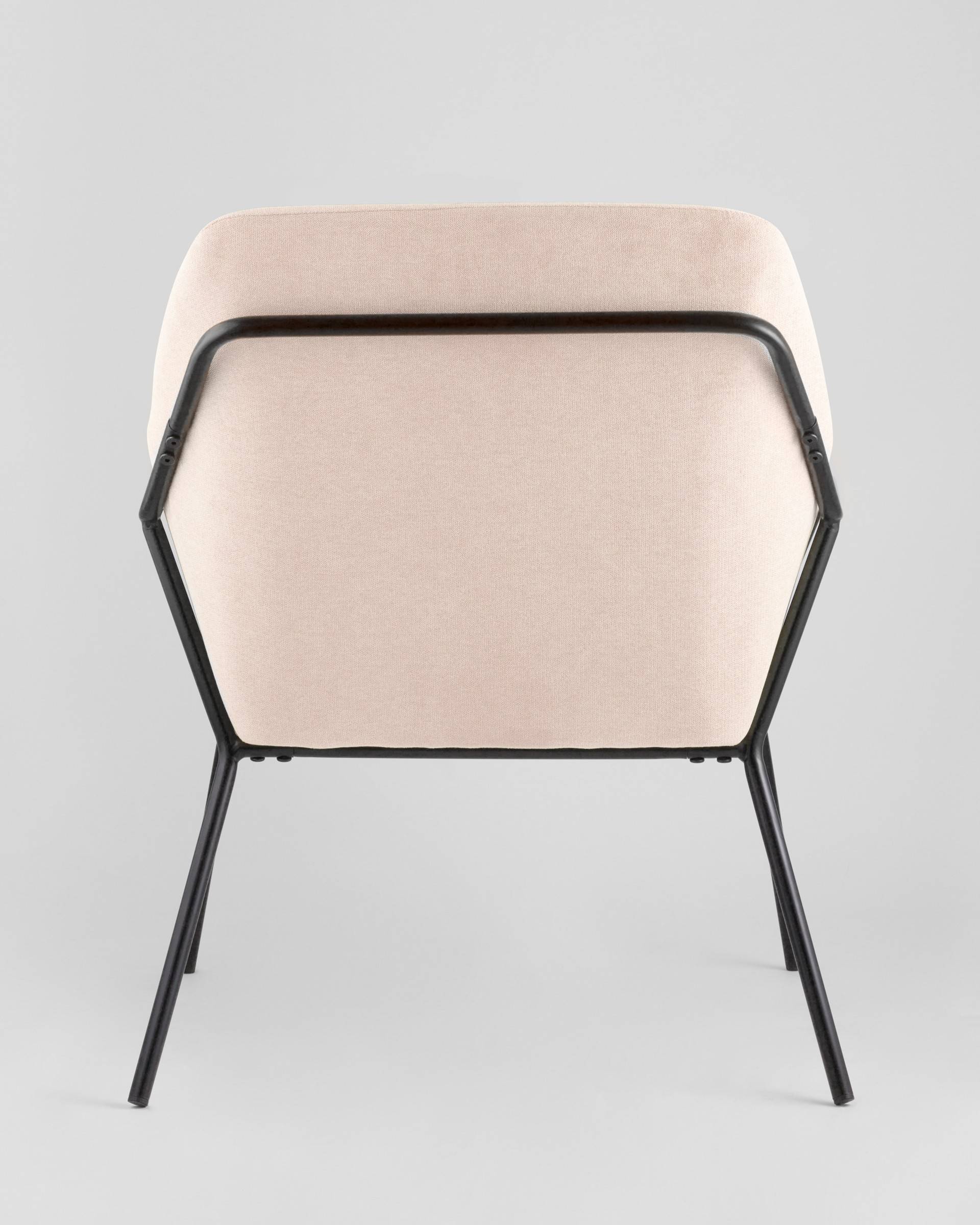 Кресло Шелфорд светло-розовое на металлическом каркасе из Италии