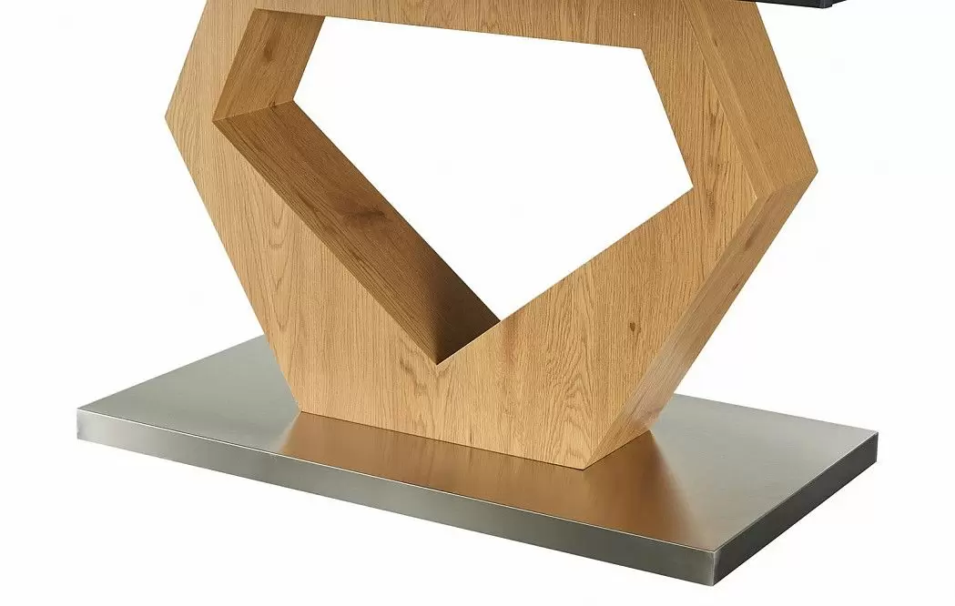 Стол раскладной Diamond 160-200, белый/дуб из Италии