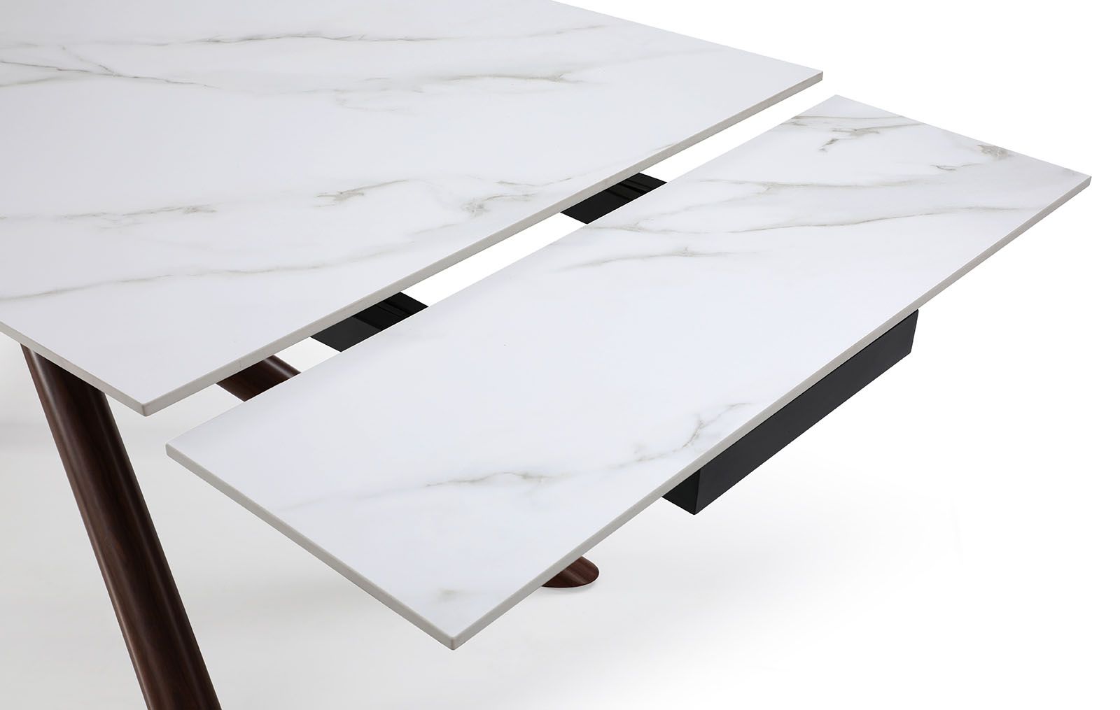 Стол раскладной Ravenna 180-240, белая керамика/орех из Италии