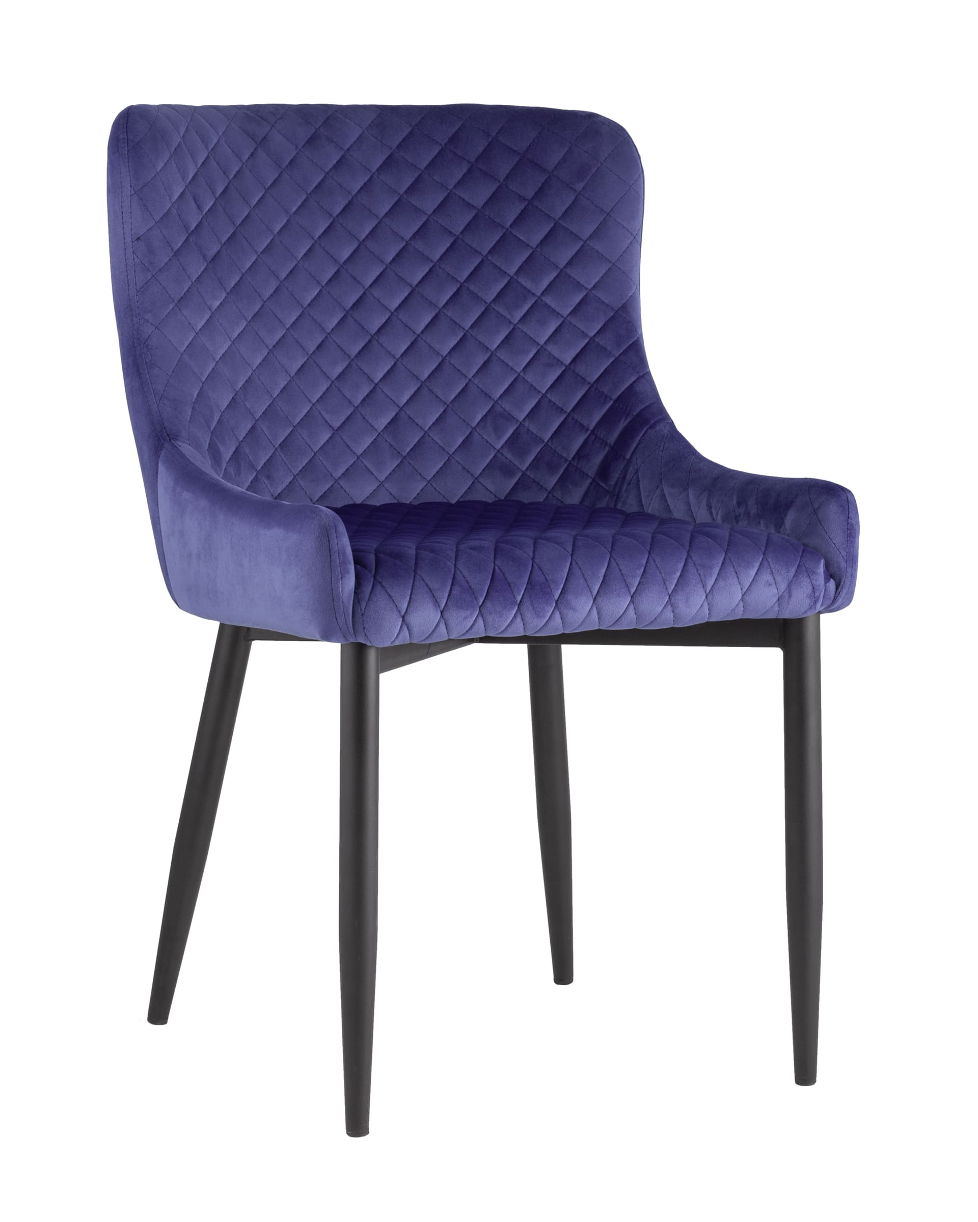 Стул Ститч, вельвет королевский синий (двойной артикул) из Италии