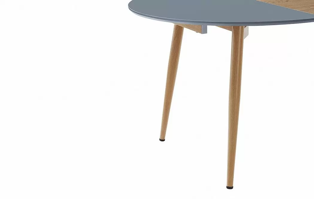 Стол раскладной Margaret 120-200, серый/светлое дерево из Италии