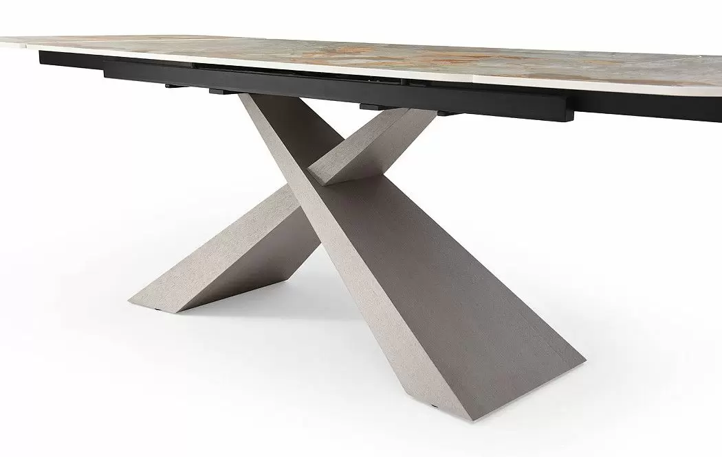 Стол раскладной Torino 160-240, серая керамика/серый дуб из Италии