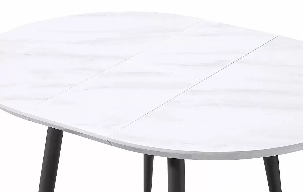 Стол раскладной Leticia 100-130, мраморный рисунок/черный из Италии