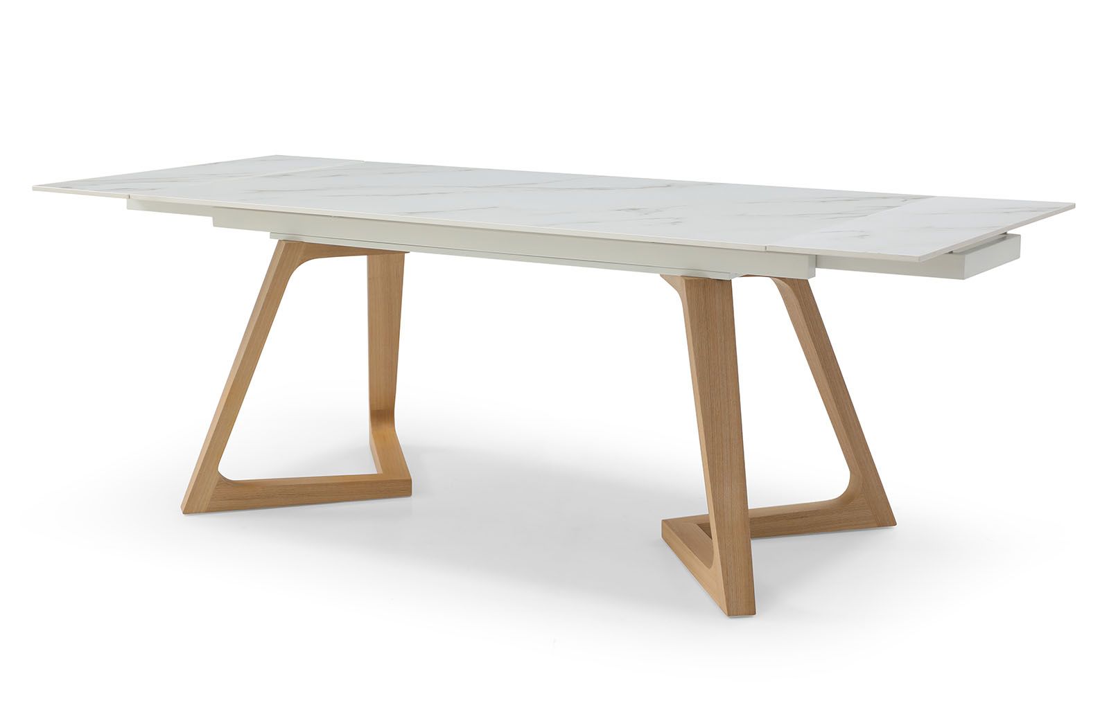 Стол раскладной Sorrento 180-240, белая керамика/ясень из Италии
