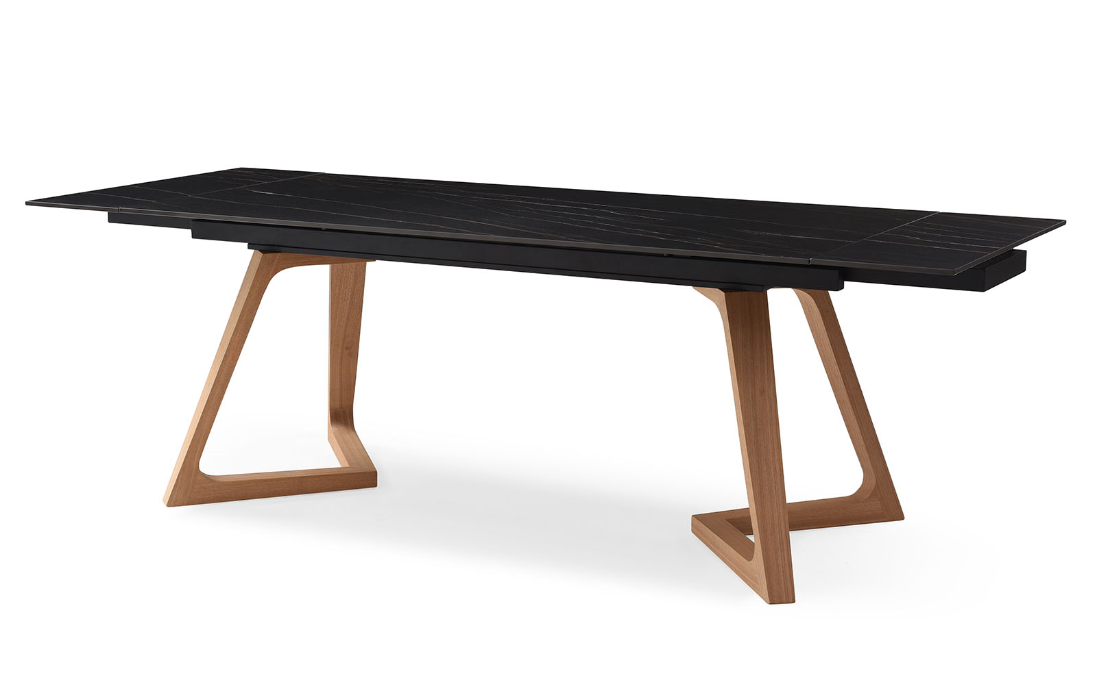 Стол раскладной Sorrento 160-220, черная керамика/ясень из Италии