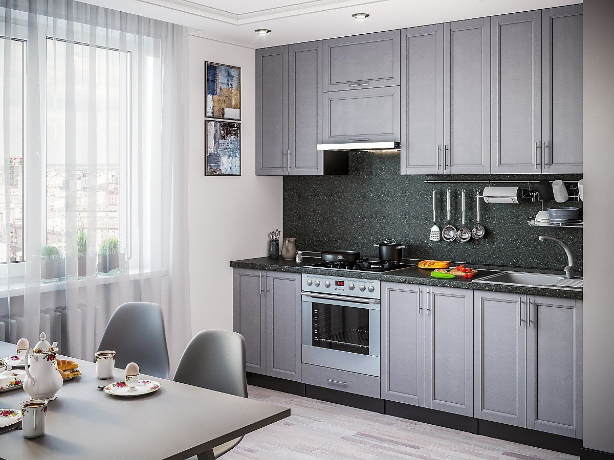 Кухня Сканди-03 2340*2600*600 Grey Softwood
