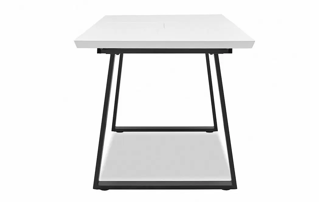 Стол раскладной Dakota 120-160, белый/черный из Италии