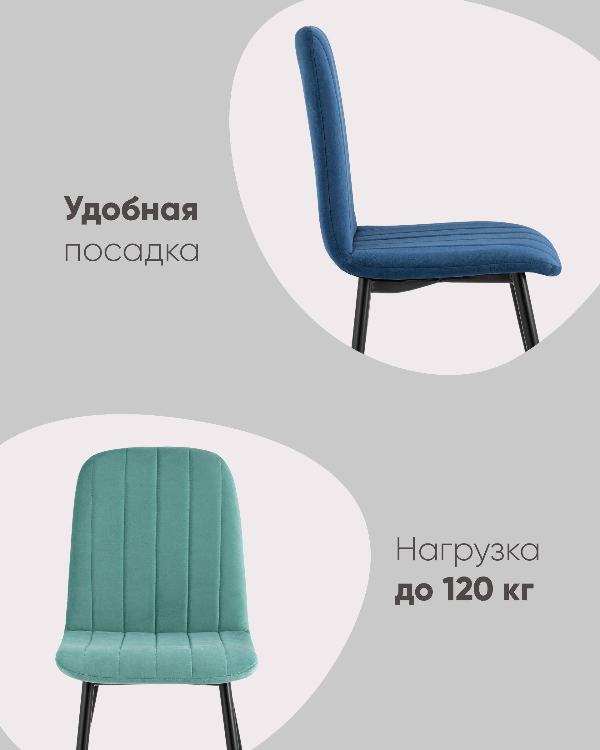 Стул Easy велюр черный из Италии