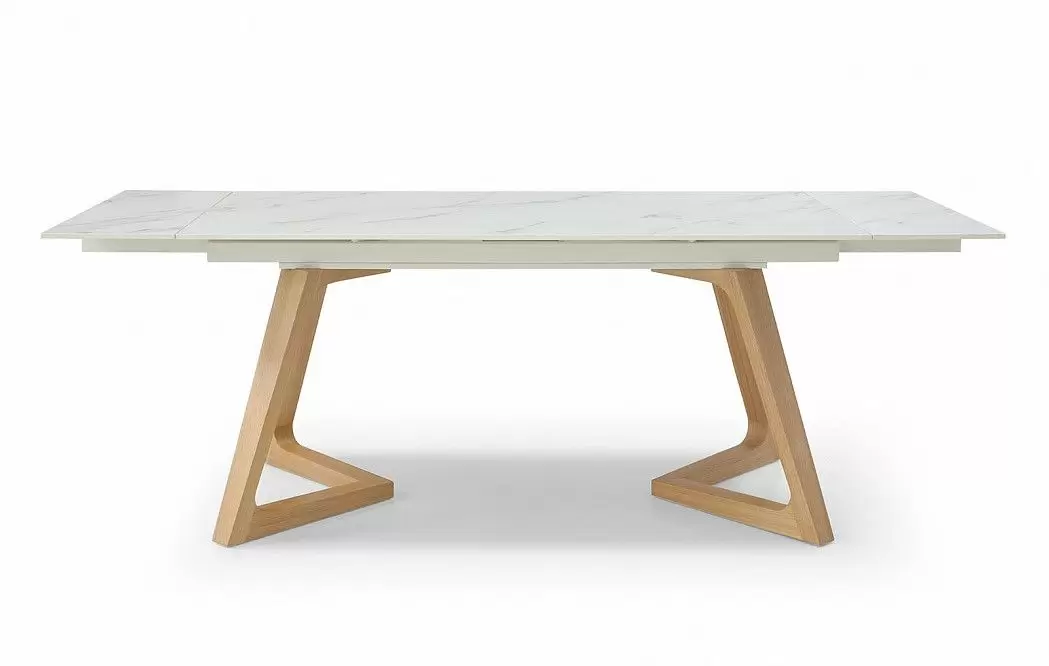 Стол раскладной Sorrento 180-240, белая керамика/ясень из Италии