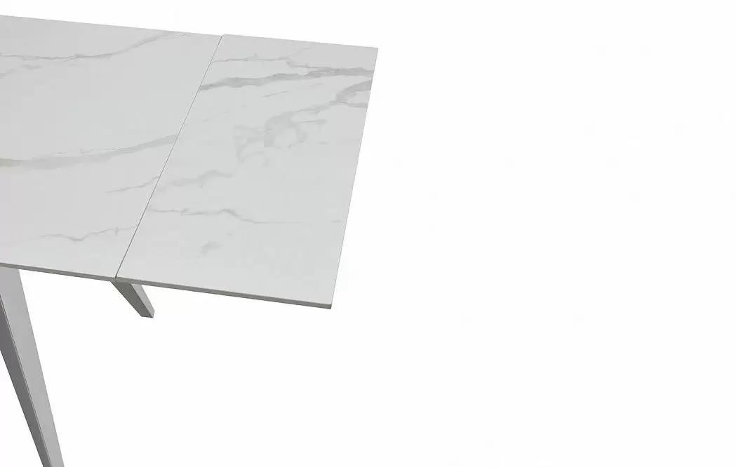 Стол раскладной Ramses 180-250, белый мрамор/хром из Италии
