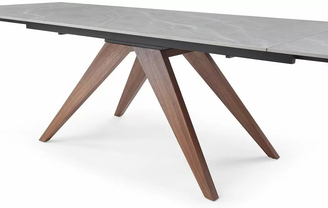 Стол раскладной Valencia 180-260, серая керамика/орех из Италии