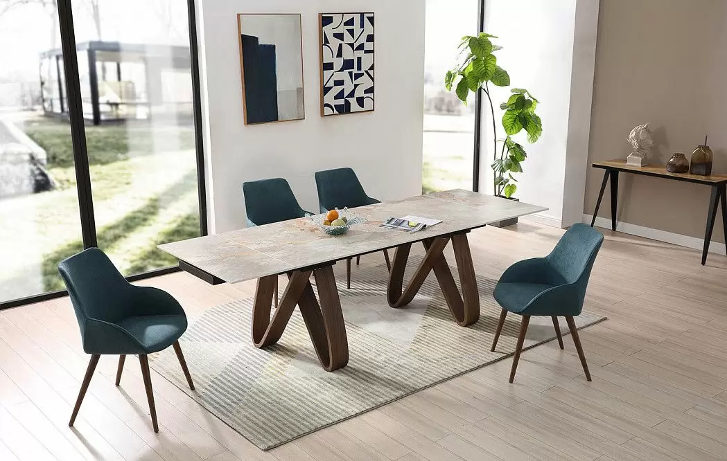 Стол раскладной Lido 180-260, серая керамика/орех из Италии