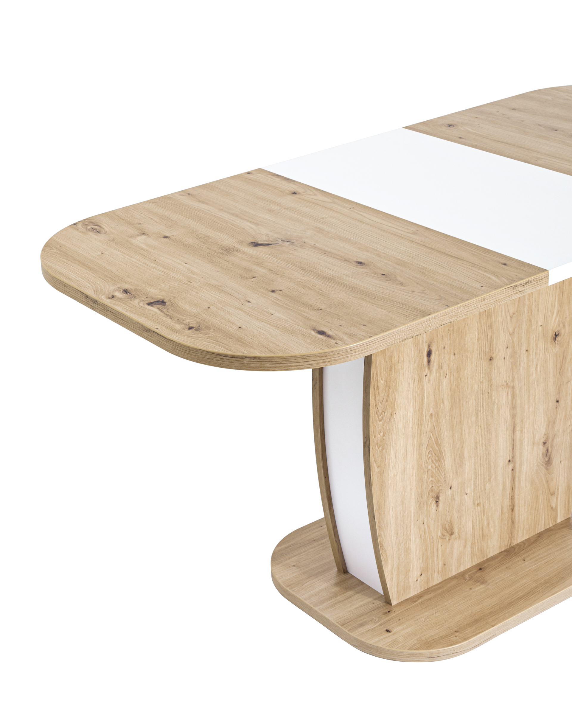 Стол Barrel 110-145*70 дуб/белый из Италии