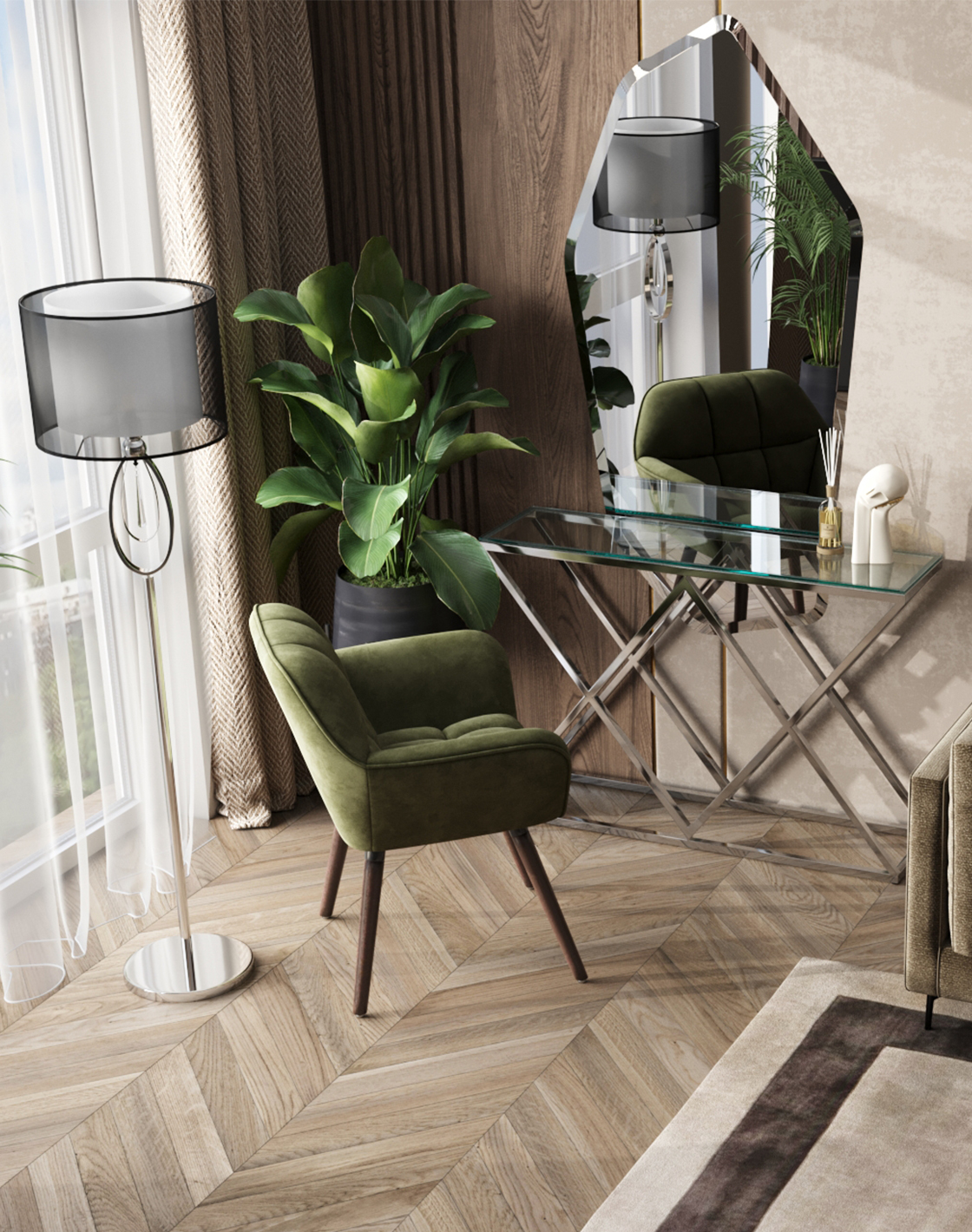 Консоль ИНСИГНИЯ 115*30 серебро из Италии