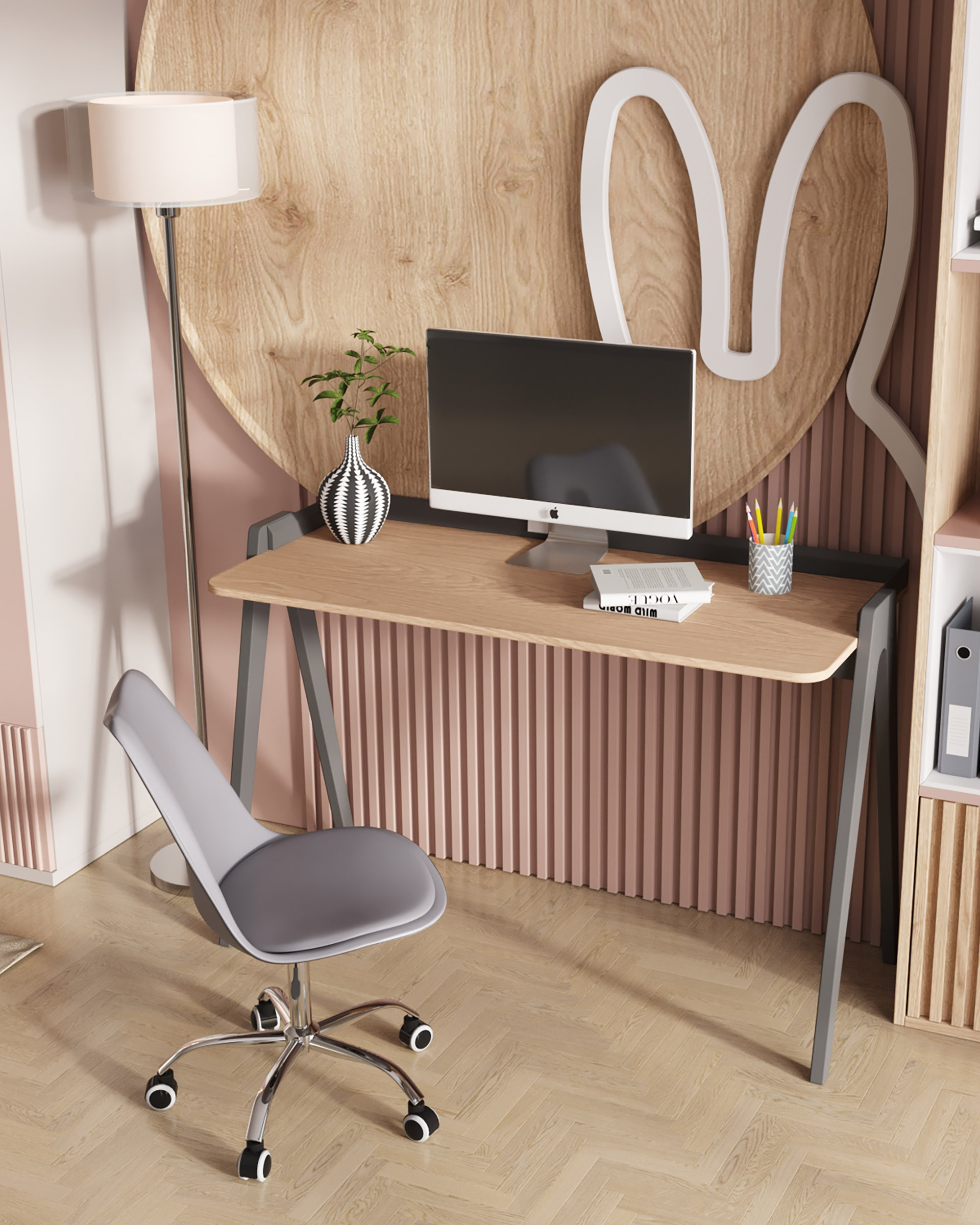 Стул офисный BLOK NEW пластиковый серый из Италии