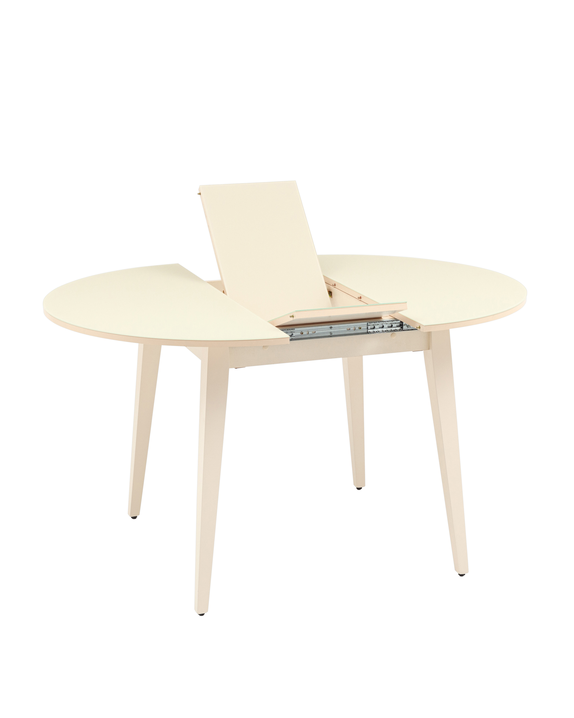 Стол обеденный Берлин раскладной 100-130 кремовый матовый из Италии