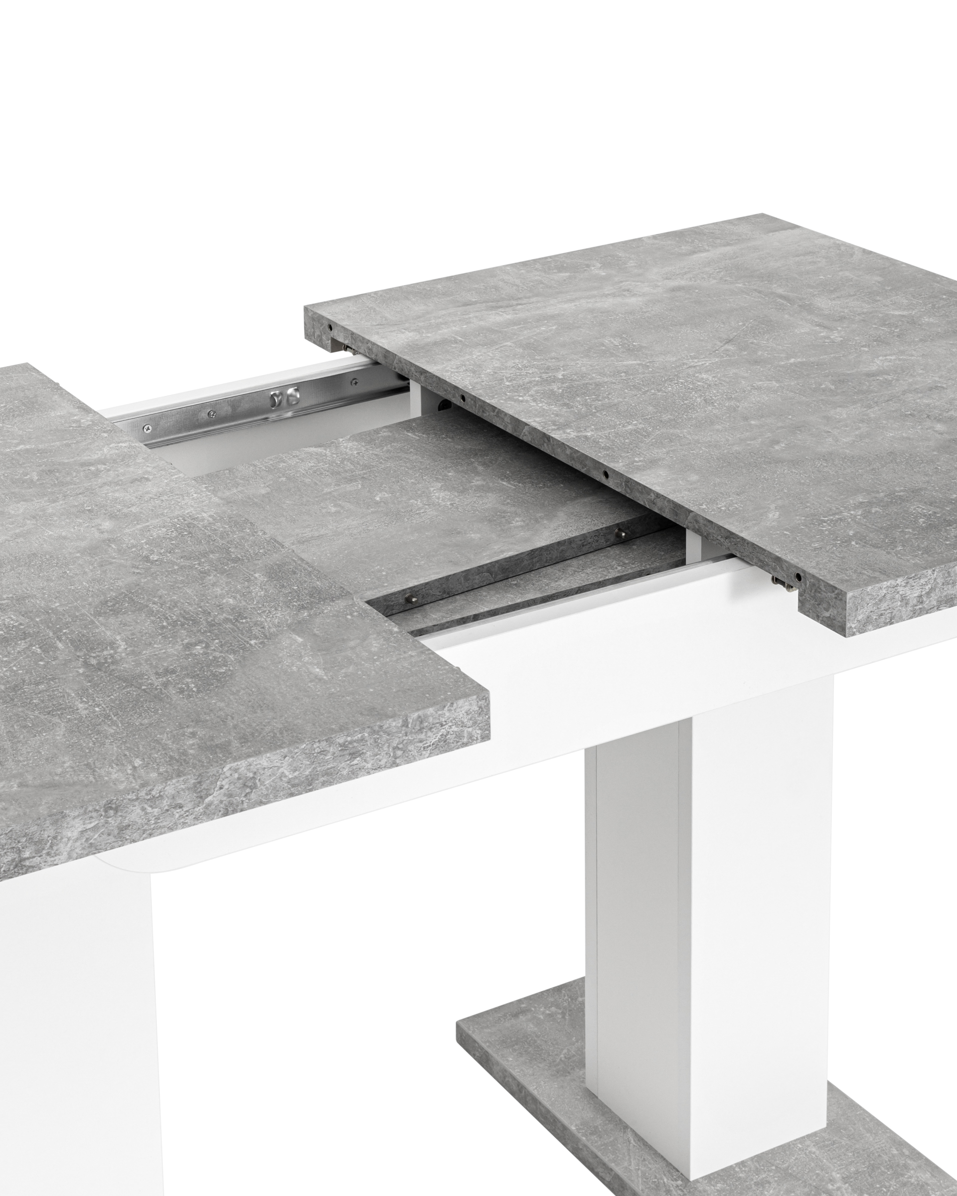 Стол Clyde 110-168*75 бетон/белый из Италии