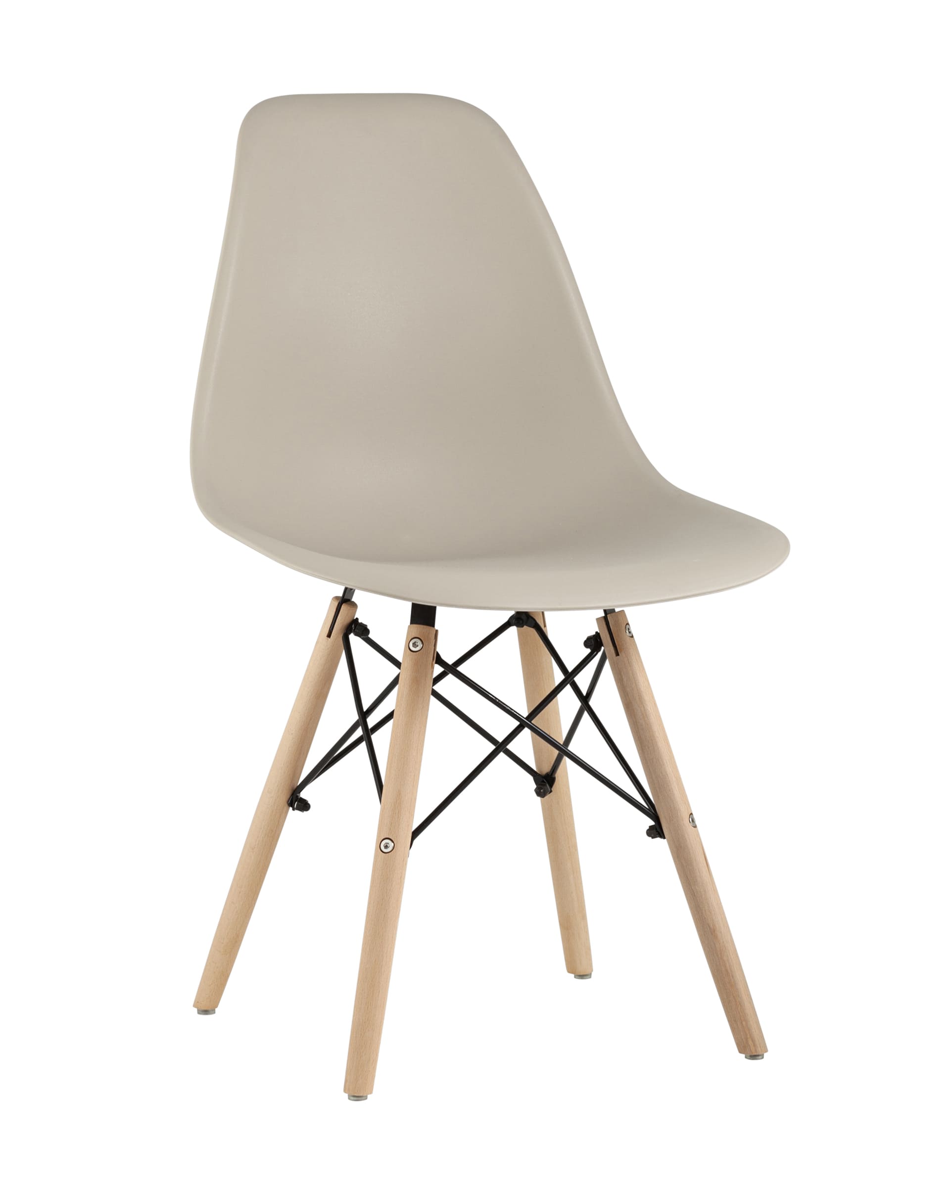 Стул Eames Style DSW бежевый (разборный каркас) из Италии