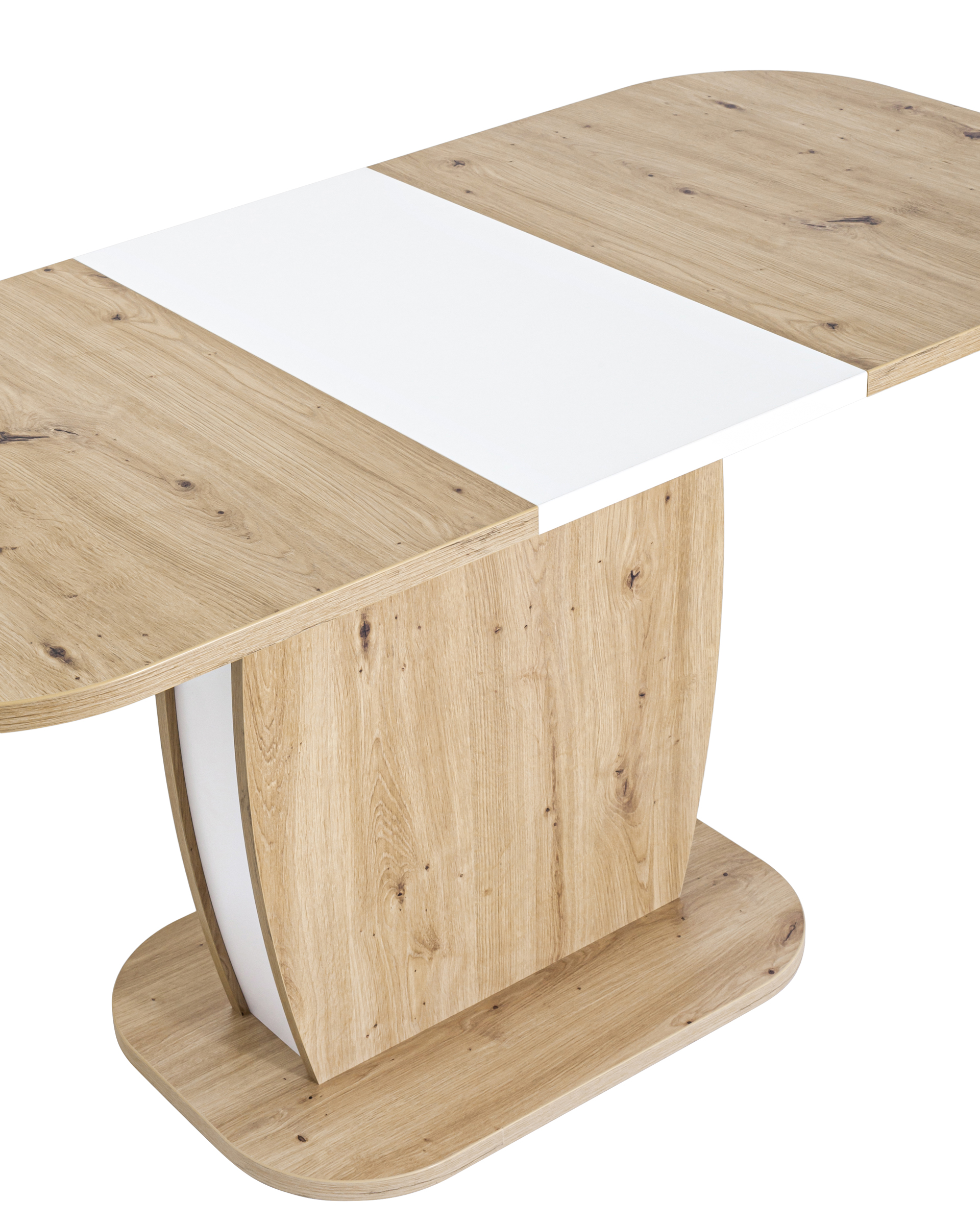 Стол Barrel 110-145*70 дуб/белый из Италии