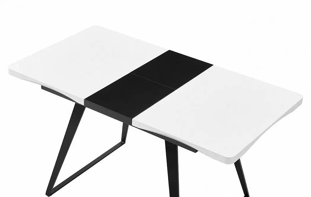 Стол раскладной Frankfurt 110-140, белый/черный из Италии