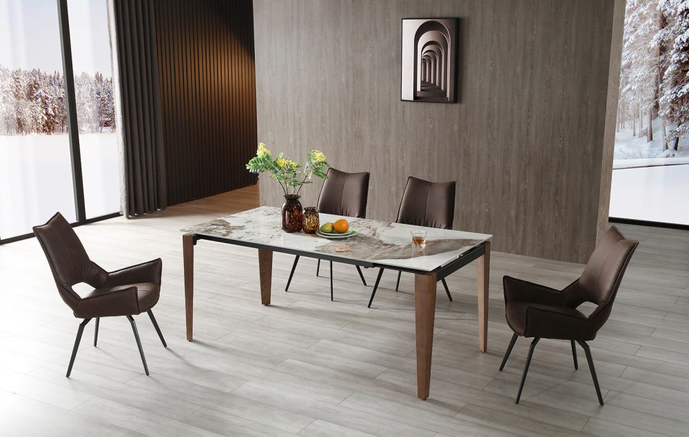 Обеденный стол DT9307CW керамика 140см из Италии