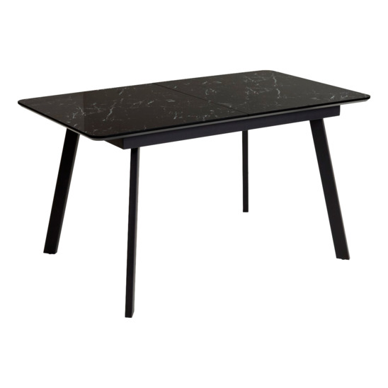 Стол АРУБА 140 ЧЕРНЫЙ МРАМОР, стекло / ЧЕРНЫЙ М-City из Италии