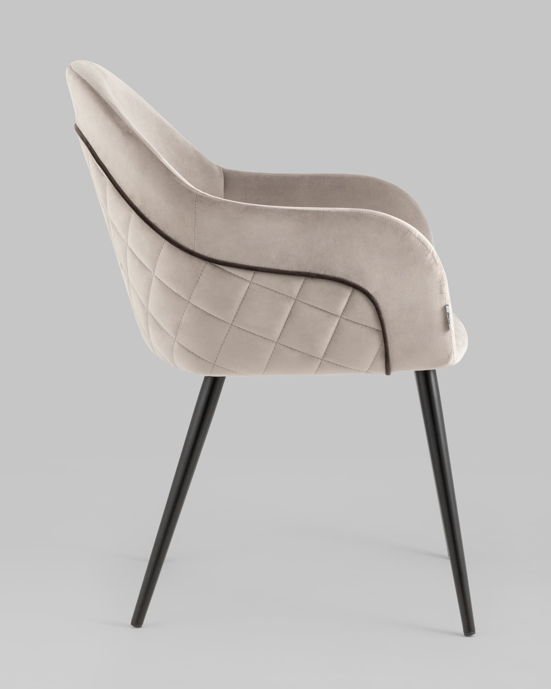 Стул Новел велюр серо-коричневый из Италии