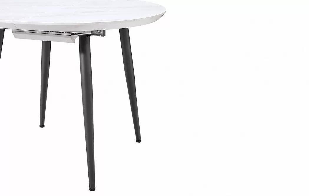 Стол раскладной Leticia 100-130, мраморный рисунок/черный из Италии