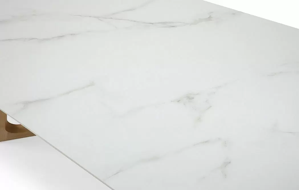 Стол раскладной Sorrento 180-240, белая керамика/ясень из Италии