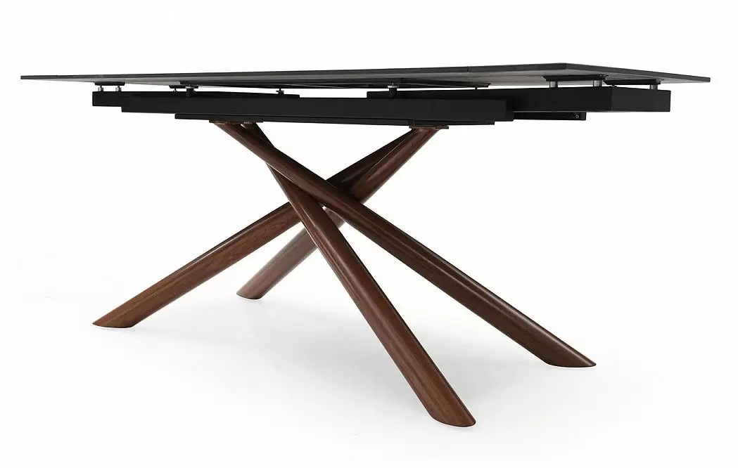 Стол раскладной Ravenna 160-220, черная керамика/орех из Италии