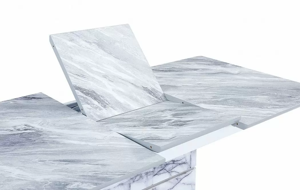 Стол раскладной Gustav 120-160, серый мраморный рисунок из Италии