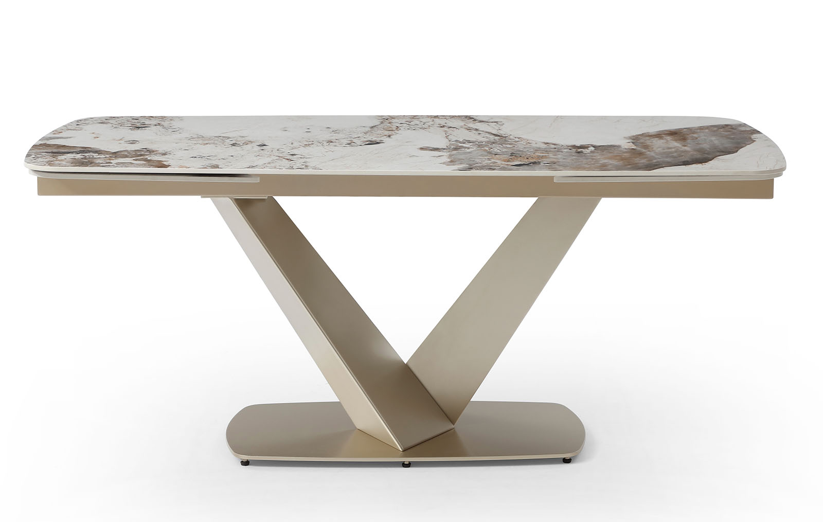 Стол раскладной Victoria 180-280, светлая керамика/шампань из Италии