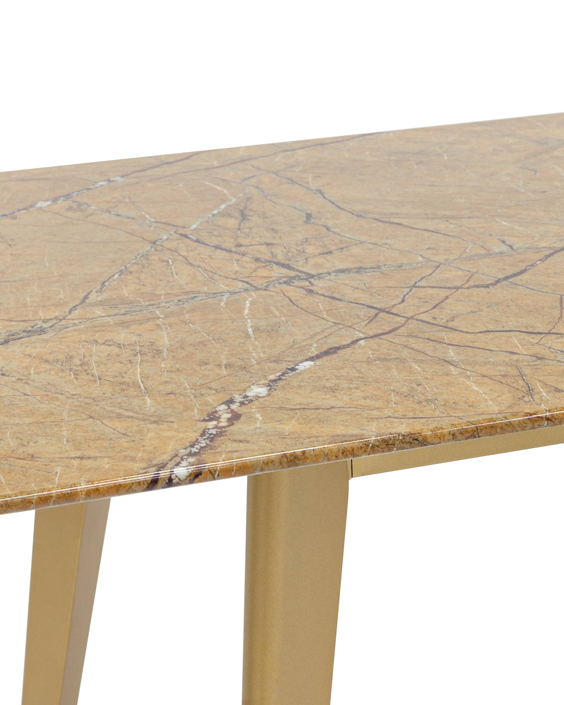 Стол обеденный Ричмонд 120*80 охра стеклянный из Италии