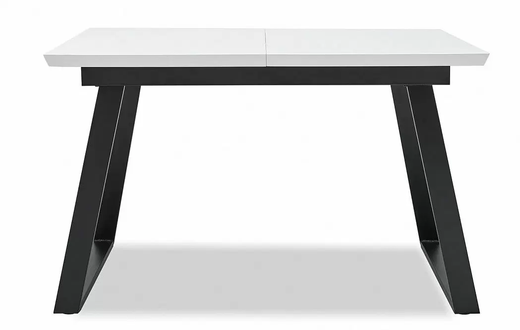 Стол раскладной Dakota 120-160, белый/черный из Италии