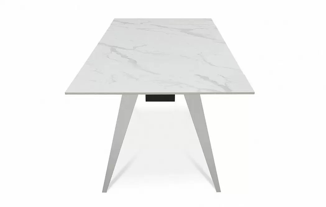 Стол раскладной Ramses 180-250, белый мрамор/хром из Италии