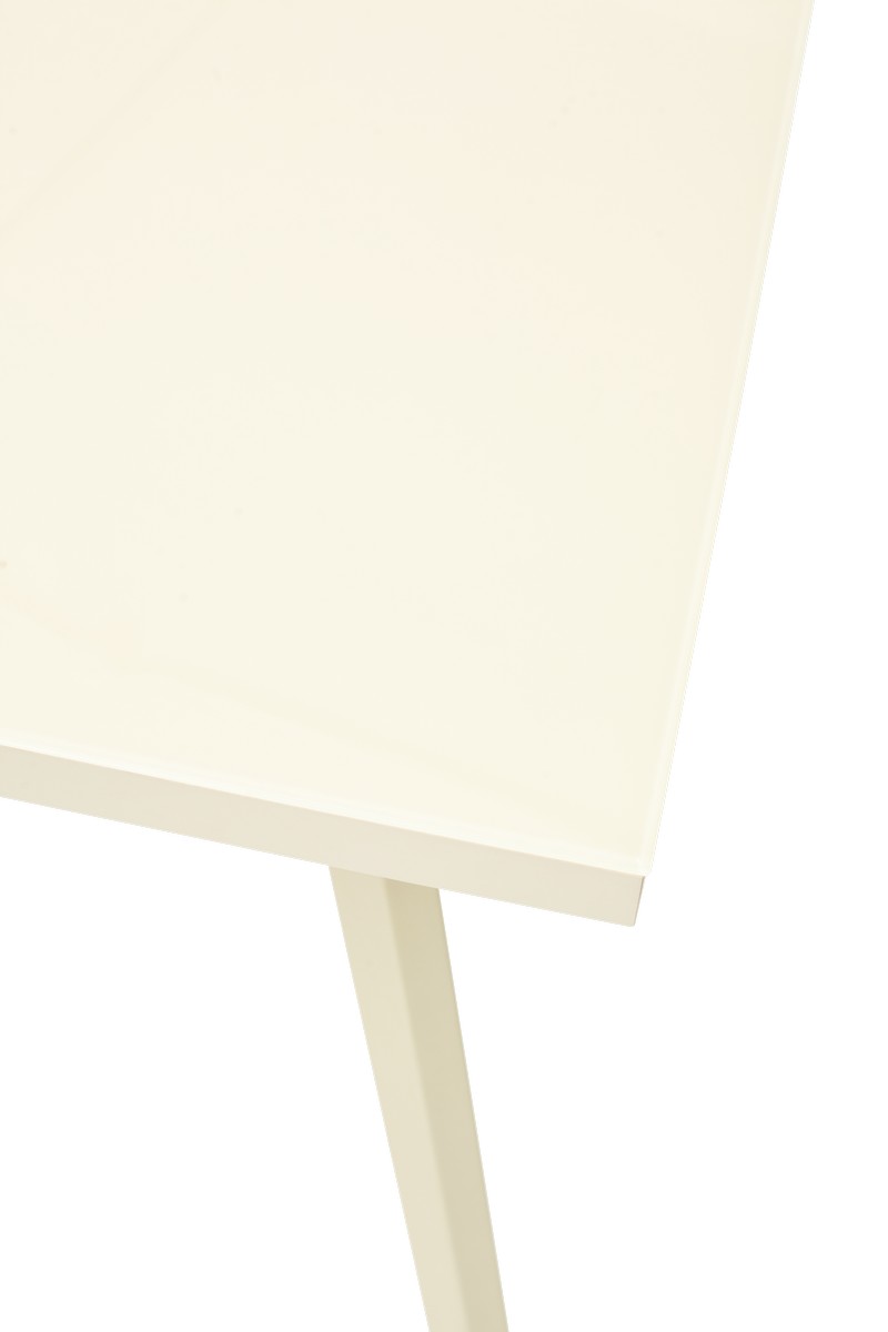 Стол ФИН 120 Кремовый, стекло/ Кремовый каркас М-City из Италии