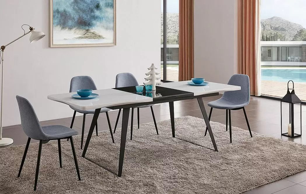 Стол раскладной Vermont, черный/белый из Италии