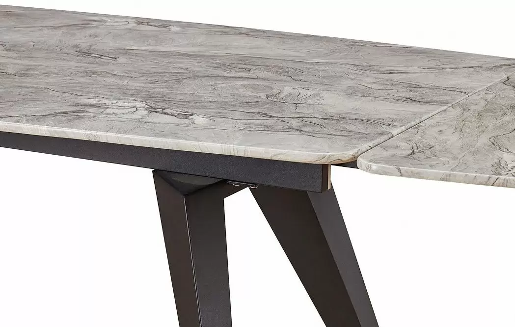 Стол раскладной Ramses 180-250, серый мрамор/черный из Италии