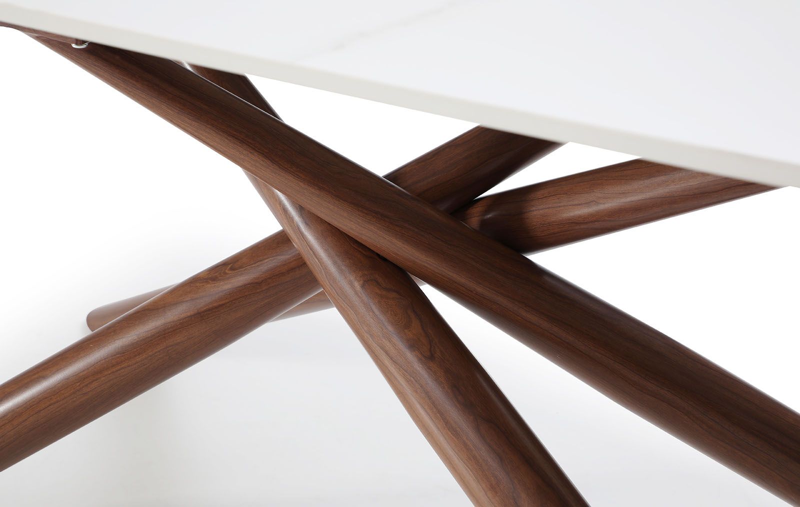 Стол раскладной Ravenna 160-220, белая керамика/орех из Италии