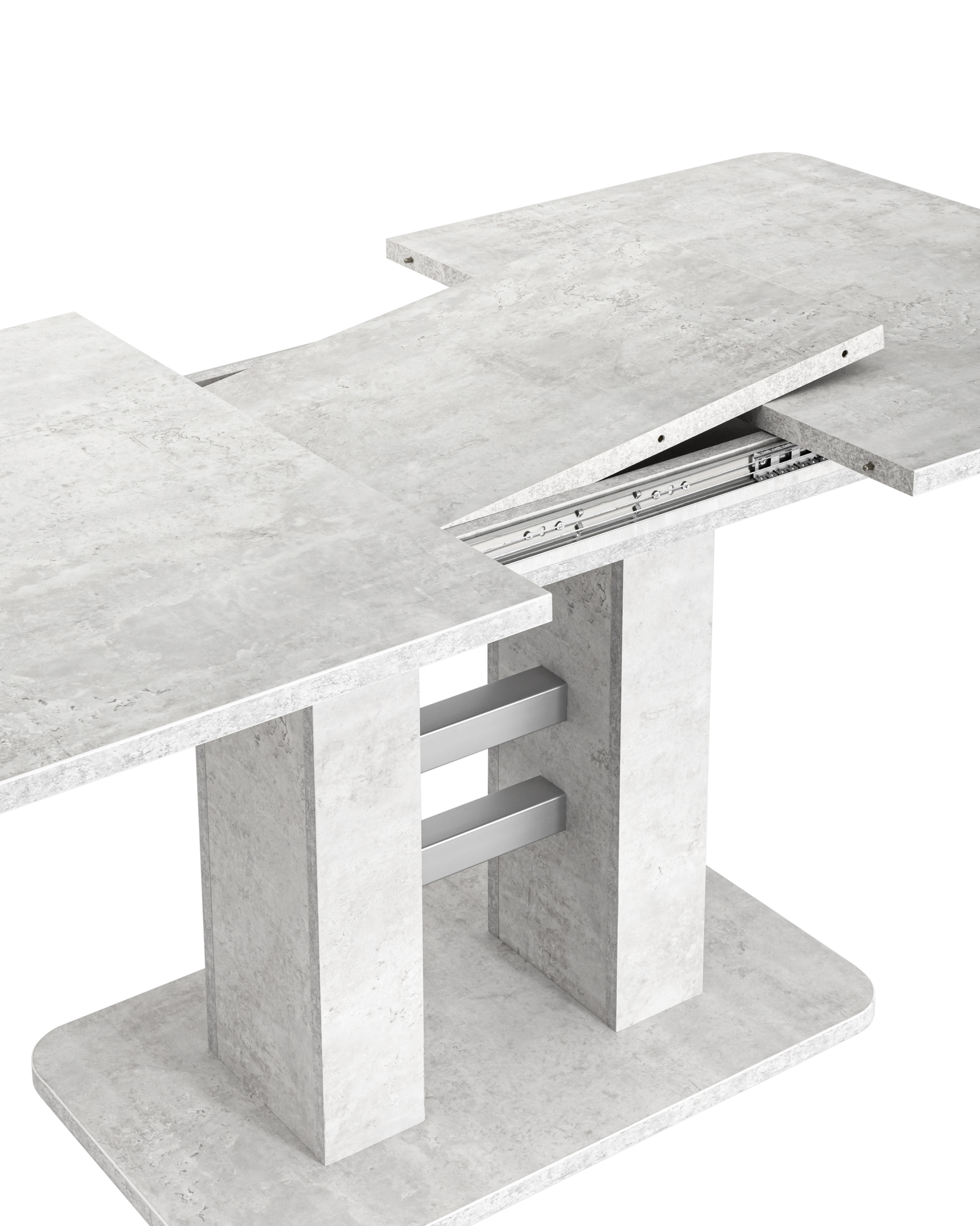 Стол Elephant раскладной 120-160*80 бетон/алюминий из Италии