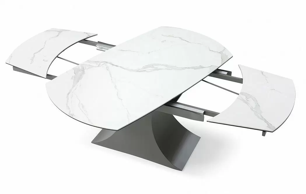 Стол раскладной Palermo 160-240, белая керамика/серый из Италии